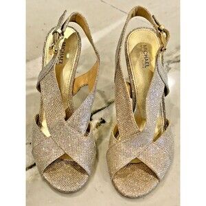 Michael Kors Woman's Becky Dress Sandals Gold Size 7.5